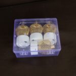 Decorative Apple Shape LED Tealight Candles - (4 Pc) - Fabric Detail by Nari Haat, Indian ethnic wear, women clothing...