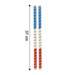 Traditional Decorative Dandiya Sticks Pair for Navratri, Garba (2 Pc) - Fabric Detail by Nari Haat, Indian ethnic wea...