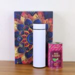 Effete Rose Almonds Gift Hamper, Golden With Bottle (2 Pc Set), Mix Color - Neckline Detail by Nari Haat, Indian ethn...