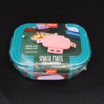 Apex Stainless Steel Mini Stack Plate Food Container (Approx 200 ML) - Fabric Detail by Nari Haat, Indian ethnic wear...