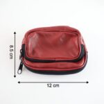 Premium Leather Zippered Card Holder & Accessories Case - Back View by Nari Haat, Indian ethnic wear, women clothing,...