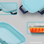 Black Transparent 4 Compartment Lunch Box - Fabric Detail by Nari Haat, Indian ethnic wear, women clothing, designer ...