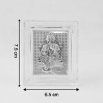 Embossed Silver-Plated Lord Ganesha Photo Frame  (1 Pc) - Fabric Detail by Nari Haat, Indian ethnic wear, women cloth...