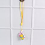 Mini Cartoon Chick-Shaped Push Pop Fidget Toy with Hanging Strap (1 Pc) - Neckline Detail by Nari Haat, Indian ethnic...