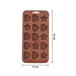 Silicone Food Grade Reusable Non-Stick Multi Shape 15 Cavity Chocolate Mold, Diwali - Fabric Detail by Nari Haat, Ind...