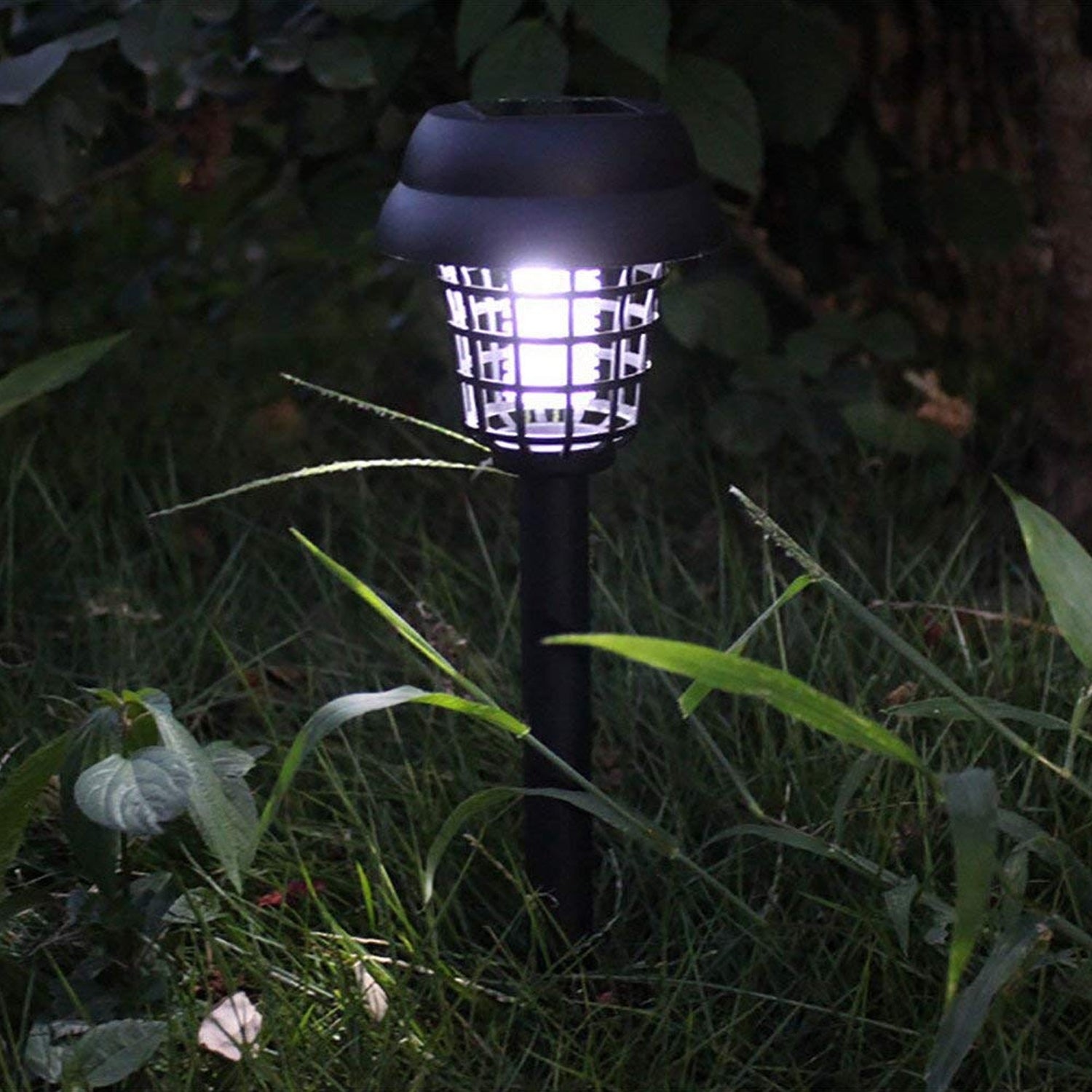 06_b6e138b8-568d-4b37-9d06-3b325e13b0a5.jpg Medium Garden Solar Powered LED Mosquito Trap / Bug Zapper (1 Pc) - Front View by Nari Haat, Indian ethnic wear, wome...