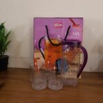 Supermom ROMA Plastic Jug with Glasses Combo Set (5 Pc) - Fabric Detail by Nari Haat, Indian ethnic wear, women cloth...