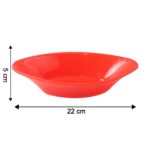 Plastic Marin Serving Bowl – Elegant Oval Deep Bowl (1 Pc / Red) - Fabric Detail by Nari Haat, Indian ethnic wear, ...