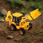 LALA Friction Powered JCB Style Backhoe Loader Construction Toy Truck for Kids (1 Pc) - Neckline Detail by Nari Haat,...