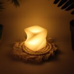 Set of 12 LED Flameless Decorative Candles – Square Shape Tealight Lamps - Closeup Embroidery by Nari Haat, Indian ...