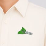 Stylish Metal Badge Pin – Single Piece (Random Design) - Fabric Detail by Nari Haat, Indian ethnic wear, women clot...