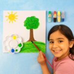 Watercolor Paint Set with 8 Vibrant Colors, Brushes, and Palette - Closeup Embroidery by Nari Haat, Indian ethnic wea...