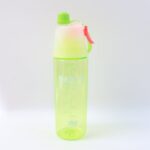 Plastic Sports Water Bottle – Dual Function with Built-In Mist Spray (600 ML) - Back View by Nari Haat, Indian ethn...