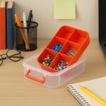 3-Layer Multi-Purpose Transparent Plastic Storage Carry Box with Handle - Neckline Detail by Nari Haat, Indian ethnic...