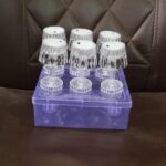 Battery Operated Decorative LED Mini Table Lamp (6 Pc / Set) - Fabric Detail by Nari Haat, Indian ethnic wear, women ...