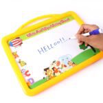 2-in-1 Kids Writing Board Set – Double-Sided Whiteboard & Blackboard - Closeup Embroidery by Nari Haat, Indian ethn...