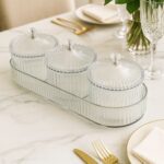 Dry Fruit & Snack Storage - (3 Pc / Set) - Back View by Nari Haat, Indian ethnic wear, women clothing, designer suit