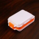 Portable Orange Dual-Sided Pill Organizer Box (1 Pc) - Back View by Nari Haat, Indian ethnic wear, women clothing, de...