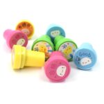 Emoticon Stamps 8 pieces in Round Shape Stamp for Kids Teachers, Parents and Students - Closeup Embroidery by Nari Ha...