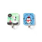 Multipurpose Strong Cartoon Hook Self-Adhesive hooks (2 Pc Set) - Sleeve Design by Nari Haat, Indian ethnic wear, wom...