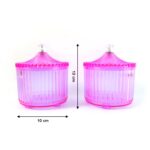 Plastic Luxury Transparent Dry Fruit Storage Jars  (2 Pc) - Neckline Detail by Nari Haat, Indian ethnic wear, women c...