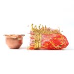 vastu Kalash Pooja Decorative Copper-Style Kalash - (1 set) - Full Detail by Nari Haat, Indian ethnic wear, women clo...