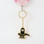 Shivling Design Golden Keychain (1 Pc) - Closeup Embroidery by Nari Haat, Indian ethnic wear, women clothing, designe...