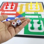 Pocket Ludo Travel Board Game - (1 Set) - Closeup Embroidery by Nari Haat, Indian ethnic wear, women clothing, design...