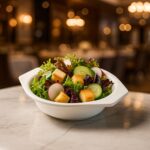 Premium Plastic Serving & Mixing Bowl with Easy-Grip Side Tabs (1 Pc) - Neckline Detail by Nari Haat, Indian ethnic w...