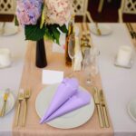 Lilac Scalloped Disposable Paper Napkin (23 x 23 cm / 120 Pc) - Closeup Embroidery by Nari Haat, Indian ethnic wear, ...