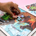 Educational Wooden Jigsaw Puzzle Board - (Mix Design / 1 Pc) - Back View by Nari Haat, Indian ethnic wear, women clot...