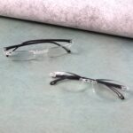 Pack of 2 Rimless Reading Glasses – Lightweight Comfort Readers - Neckline Detail by Nari Haat, Indian ethnic wear,...