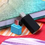 USB Micro & Type-C  to USB-A OTG Adapter - (2 Pc / Set) - Fabric Detail by Nari Haat, Indian ethnic wear, women cloth...