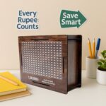 Big Wooden Savings Challenge Money Bank / Piggy Bank - (1 Pc) - Full Detail by Nari Haat, Indian ethnic wear, women c...