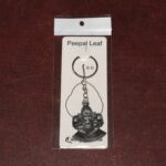 Lord Ganesha Sitting Design Silver Keychain (1 Pc) - Fabric Detail by Nari Haat, Indian ethnic wear, women clothing, ...
