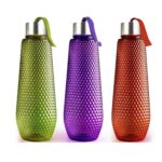 Plastic Fridge Water Bottle Set With Steel Finish Cap (3 Pieces 1 litre) - Back View by Nari Haat, Indian ethnic wear...
