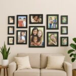 Premium Black Photo Frame Set 12 Pcs Wall Hanging Gallery Frames - Back View by Nari Haat, Indian ethnic wear, women ...