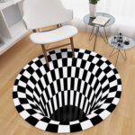 3D Space Round Carpet, Floor Mat Non-Woven Doormat (1 Pc / 78 Cm) - Full Detail by Nari Haat, Indian ethnic wear, wom...