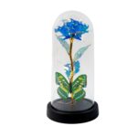 LED-Powered Eternal Rose in plastic Dome (1 Pc / Battery not Included) - Sleeve Design by Nari Haat, Indian ethnic we...