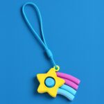 Stress Relief Silicone Push Fidget Toy Keychain for Kids (1 Pc) - Fabric Detail by Nari Haat, Indian ethnic wear, wom...