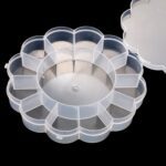 Round Compartment Plastic Storage Box (1 Pc) - Neckline Detail by Nari Haat, Indian ethnic wear, women clothing, desi...