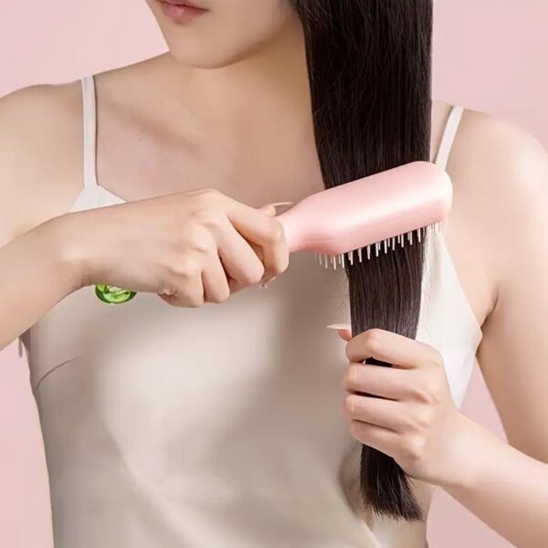 Self-Cleaning Hairbrush – Anti-Static, Detangling, Rotating Massage Comb, Hair - Front View by Nari Haat, Indian et...