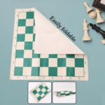 Big Premium Portable Chess Set Plastic Chess Pieces (1 Set) - Fabric Detail by Nari Haat, Indian ethnic wear, women c...