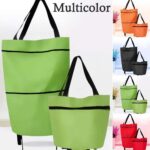 Folding Cart Bags Trolley Shopping Bag For Travel Luggage - Full Detail by Nari Haat, Indian ethnic wear, women cloth...