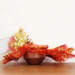 vastu Kalash Pooja Decorative Copper-Style Kalash - (1 set) - Neckline Detail by Nari Haat, Indian ethnic wear, women...