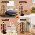 7-Layer Multipurpose Plastic Storage Drawer Organizer - Back View by Nari Haat, Indian ethnic wear, women clothing, d...