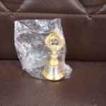 Brass and Steel Temple Ghanti (Pooja Bell) – Decorative Spiritual Accessory - Full Detail by Nari Haat, Indian ethn...