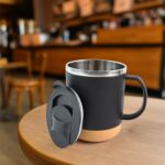 Insulated Coffee Mug with Spill-Proof Lid (Approx 450ML & 1 Pc) - Back View by Nari Haat, Indian ethnic wear, women c...