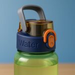 Green Leak-Proof Portable Fruit Infuser Water Bottle Approx 600ML (1 Pc) - Closeup Embroidery by Nari Haat, Indian et...