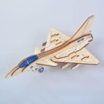 3D Wooden Aircraft Puzzle DIY Assembly Kit (Mix Design – 1 Set) - Back View by Nari Haat, Indian ethnic wear, women...